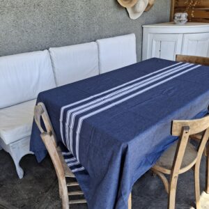 Nappe Rectangulaire 150 x 250 cm,100% coton bio, Lavage a 40 °. MH Créations